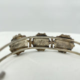 Vintage Navajo Cuff Bracelet Signed Sterling Silver Turquoise 5g Jewelry