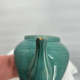 Vintage 1950's Turquoise Ceramic Strainer Textured Teapot Home Decor