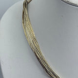 Liquid Sterling Silver 50 Strand Necklace 20" 45g Jewelry