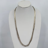 Liquid Sterling Silver 30 Strand Necklace 29" 46g Jewelry
