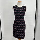 women Trina Turk Trina Turk Goodnight Black Tweed Sheath Dress 4 Black/Red/Blue Dress 4