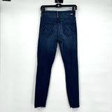 Mother Denim High Waisted Looker Ankle Fray Tongue in Chic Women's Size 25/0