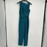 women Ali & Jay New with Tags Ali & Jay Sleeveless Slim Leg Asymmetrical Jumpsuit Women's Size Small Teal Dress S