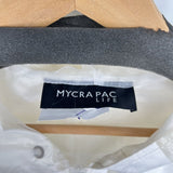Mycra Pac Life Sheer Shantung A-Line White Zip Slicker Jacket Women's Size 1/Small or Medium