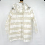 Mycra Pac Life Sheer Shantung A-Line White Zip Slicker Jacket Women's Size 1/Small or Medium