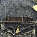 Harley Davidson Embroidered Jean Jacket Men's Size Extra Large/XL