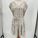 women Rag & Bone Rag & Bone Salem Crystal Rose Silk Twill Shift Dress Women's Size Small Cream and Black Dress S