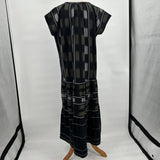 women J. Jill J. JILL Pure Jill Ikat Boho Tiered Black Multi Maxi Dress Women's Size XL/Extra Large Dress
