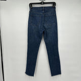 women 3x1 3x1 Slim Straight High Rise Raw Hem Blue Jeans Women's Size 25/0 Blue Jeans 25