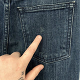 3x1 Slim Straight High Rise Raw Hem Blue Jeans Women's Size 25/0