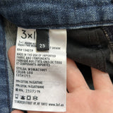 women 3x1 3x1 Slim Straight High Rise Raw Hem Blue Jeans Women's Size 25/0 Blue Jeans 25