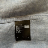 Uniqlo and Lemaire Blue Linen Cotton Blend Button Down Shirt Men's Size Small