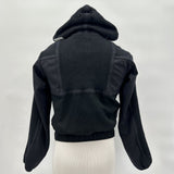 women Nike Nike Victory Black Wool and Silk Hooded Bomber Jacket Women's Size Small Black Jacket S