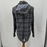 P+S+ Anthropologie Gray Plaid Water Resistant Jacket Women's Size Small