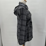 P+S+ Anthropologie Gray Plaid Water Resistant Jacket Women's Size Small