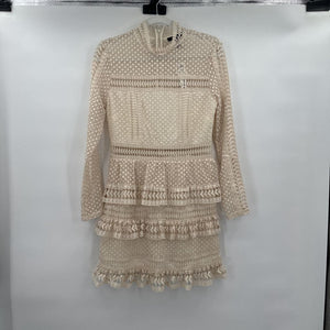 women Aqua Aqua Brand NWT Cream Lace Long Sleeve Mini Dress Medium Canvas/Cream Dress M