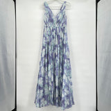 women Vera Wang Vera Wang NWT Lilac Multi Watercolor Floral Maxi Gown Size 6 Lilac Multi Dress 6