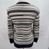women St John Striped Metallic Cardigan Sweater