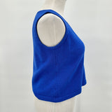women St John Sport St John Cobalt Blue Wool Blend Cropped Tank Top Women's Size Small Cobalt Blue Sweater S