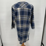 women Pendleton New with Tags Pendleton North Coast Blue Plaid Tunic Women's Size Extra Large/XL Blue/Multi Woven Top XL
