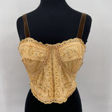 women Free People Lace Cami Pale Orange Top M