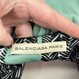 women Balenciaga 2008 Collection Black White Red Green Dress 8