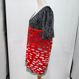 women Balenciaga 2008 Collection Black White Red Green Dress 8