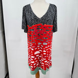 women Balenciaga 2008 Collection Black White Red Green Dress 8