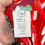 women Balenciaga 2008 Collection Black White Red Green Dress 8