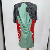 women Balenciaga 2008 Collection Black White Red Green Dress 8