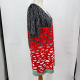women Balenciaga 2008 Collection Black White Red Green Dress 8
