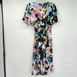 women Halogen Print Maxi Multi Dress XS
