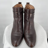 women Louise et Cie Louise Et Cie Lo-Vianne Brown Ankle Booties Double Buckle 10M/40 Brown Shoes 10M/40