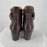 women Louise et Cie Louise Et Cie Lo-Vianne Brown Ankle Booties Double Buckle 10M/40 Brown Shoes 10M/40