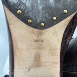 women Louise et Cie Louise Et Cie Lo-Vianne Brown Ankle Booties Double Buckle 10M/40 Brown Shoes 10M/40