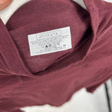 women Athleta Wool Blend Mock Neck Wine Activewear M