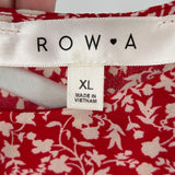 women Row A NWT Floral Red Dress XL