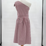 women Loft Outlet NWT Stripe One Shoulder Multi Dress 14P
