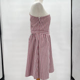 women Loft Outlet NWT Stripe One Shoulder Multi Dress 14P