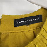 women Universal Standard Swiss Dot Mustard Top XS