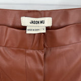 women Jason Wu Vegan Leather Brown Pants S