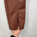 women Jason Wu Vegan Leather Brown Pants S