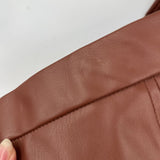 women Jason Wu Vegan Leather Brown Pants S