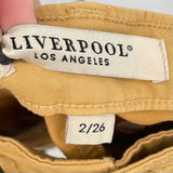 women Liverpool NWT Utility Short Yellow Shorts 2/26