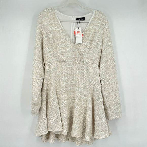 women Cider NWT Tweed Tan Dress M