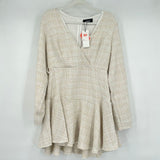 women Cider NWT Tweed Tan Dress M