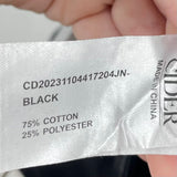 women Cider NWT Bedazzled Distressed Black Jeans L