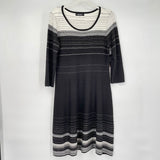 women Nine West NWT Stripe Knit B&W Dress M