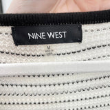 women Nine West NWT Stripe Knit B&W Dress M