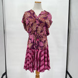 women Tribal Jeans NWT Warm Pink & Purple Daquiri Floral Dress by Tribal Jeans Small. Purple/Pink Dress S